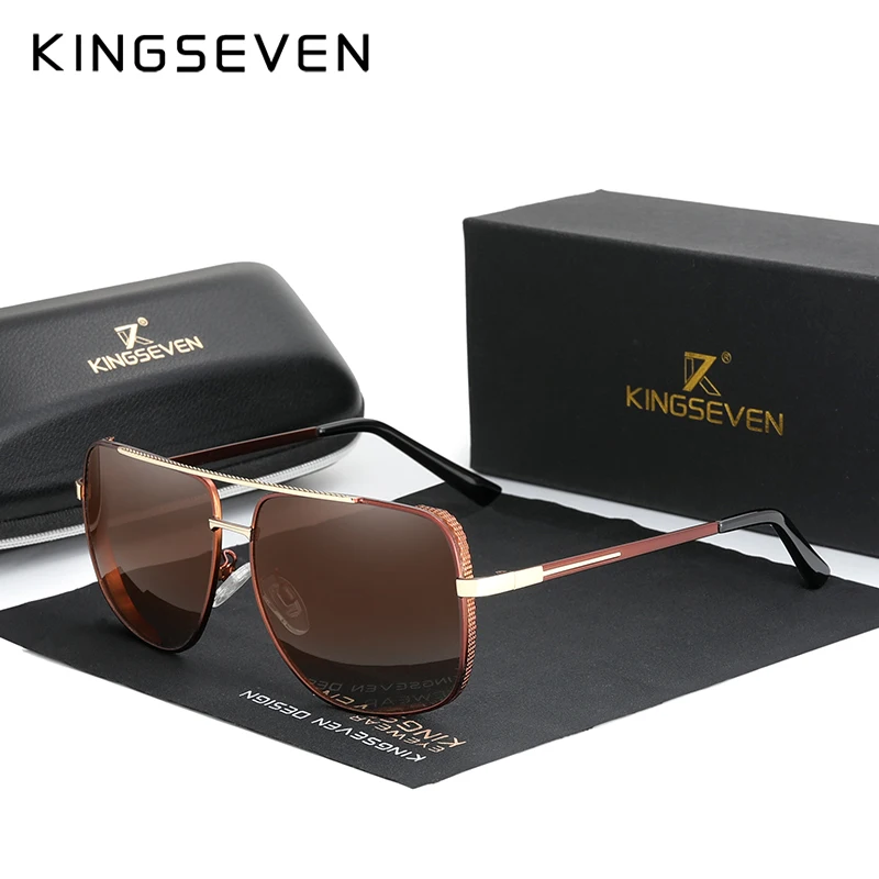KINGSEVEN 2020 Designe NYE forløb Polariseret Linse solbriller Mænd Night Vision Briller Kørsel lunette de soleil