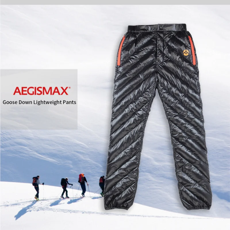 AEGISMAX Vinter Bukser Ned 95% Hvide Goose Ned 800FP Bukser Fortykkelse Ultralet Vandtæt Varme Camping Bukser Til Udendørs Hjem