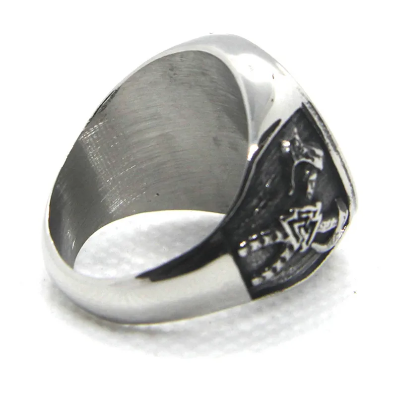 Størrelsen 7-13 Nye Design Hornede Axe Ring 316L Rustfrit Stål Mode Smykker Cool Mænd, Drenge Ring