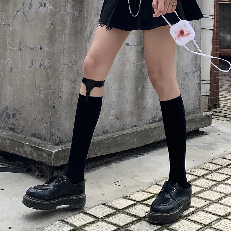 Efteråret White Velvet Kalv Sokker Kvindelige 2020 Kawaii Japansk Version JK Ensartet Stil Med Ben Ring Søde Sokker Kvinder