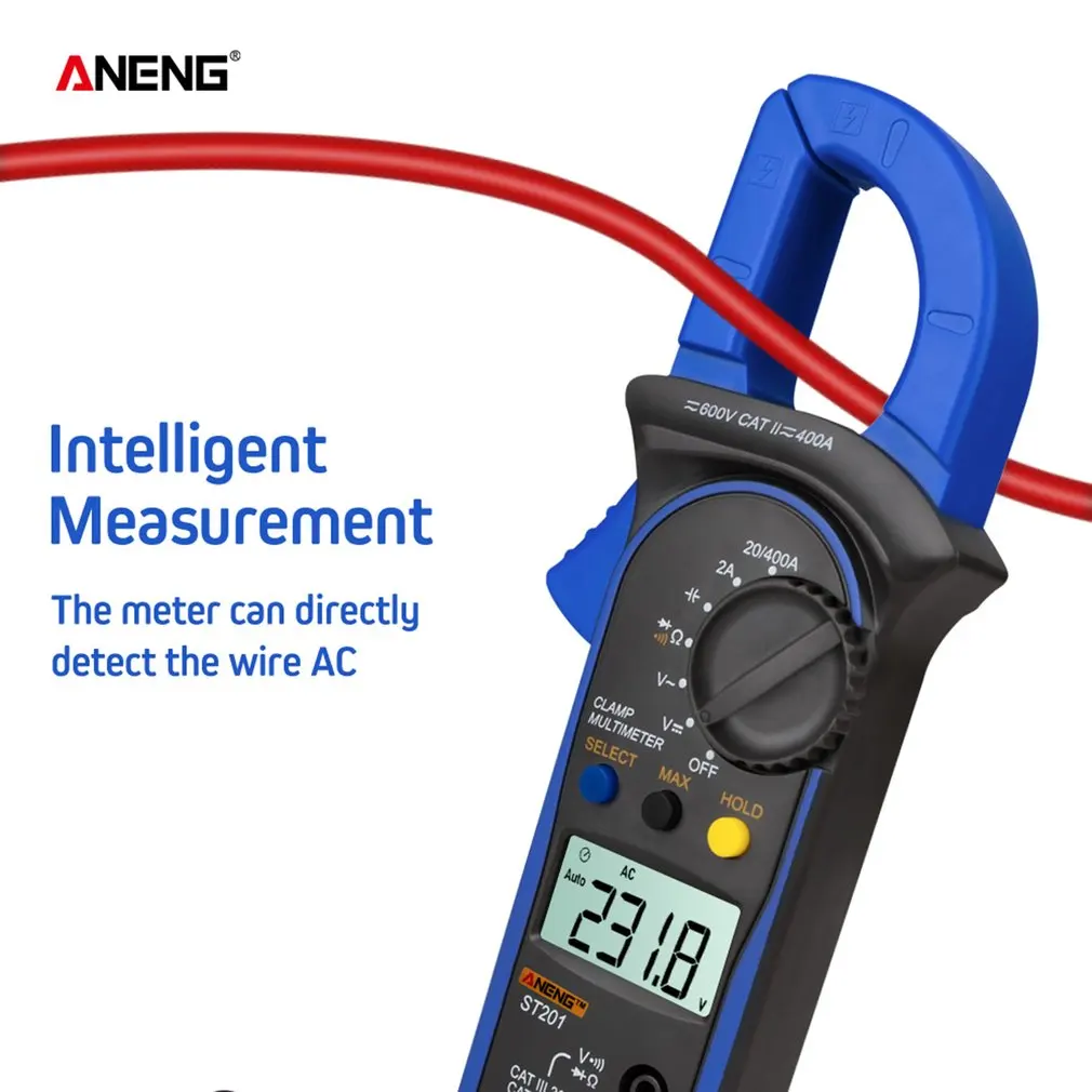 ANENG ST201 1999 Tæller Digital Clamp Meter Multimeter DC/AC Spænding Amperemeter Modstand kapacitans Diode Tester Data Hold