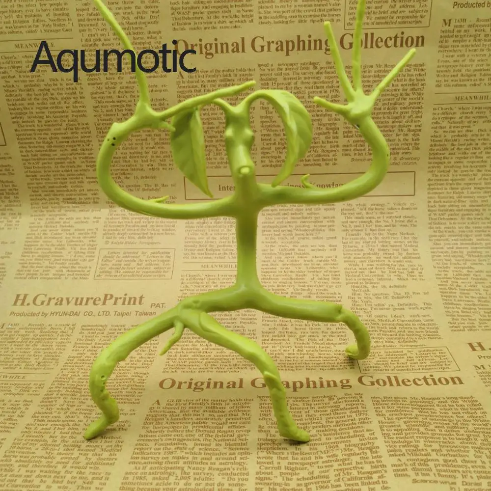 Aqumotic Elf Tree Green Bowtruckle Dyr Gren Eventyr Magiske Plante Sød Dekoration til Børn 1pc Figur Pynt