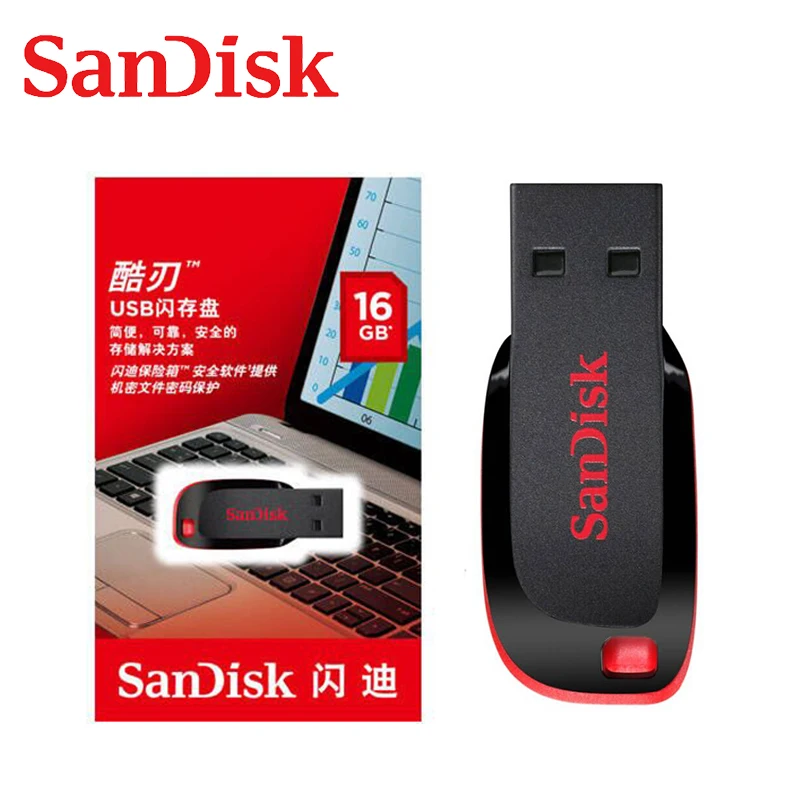 SanDisk CZ50 USB-Flash-Drev 128 GB/64 GB/32 GB/16 GB Pen-Drev, USB-Pendrive 2.0 Memory stick Flash-Drev en USB-disk usb-flash -