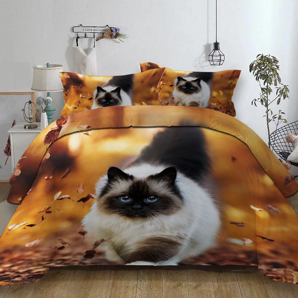 Ny mode-Cat serien seng sæt dyne sengetøj sæt duvet cover sæt konge Dronning Sengetøj Dyne Dækker Pudebetræk boligtekstiler