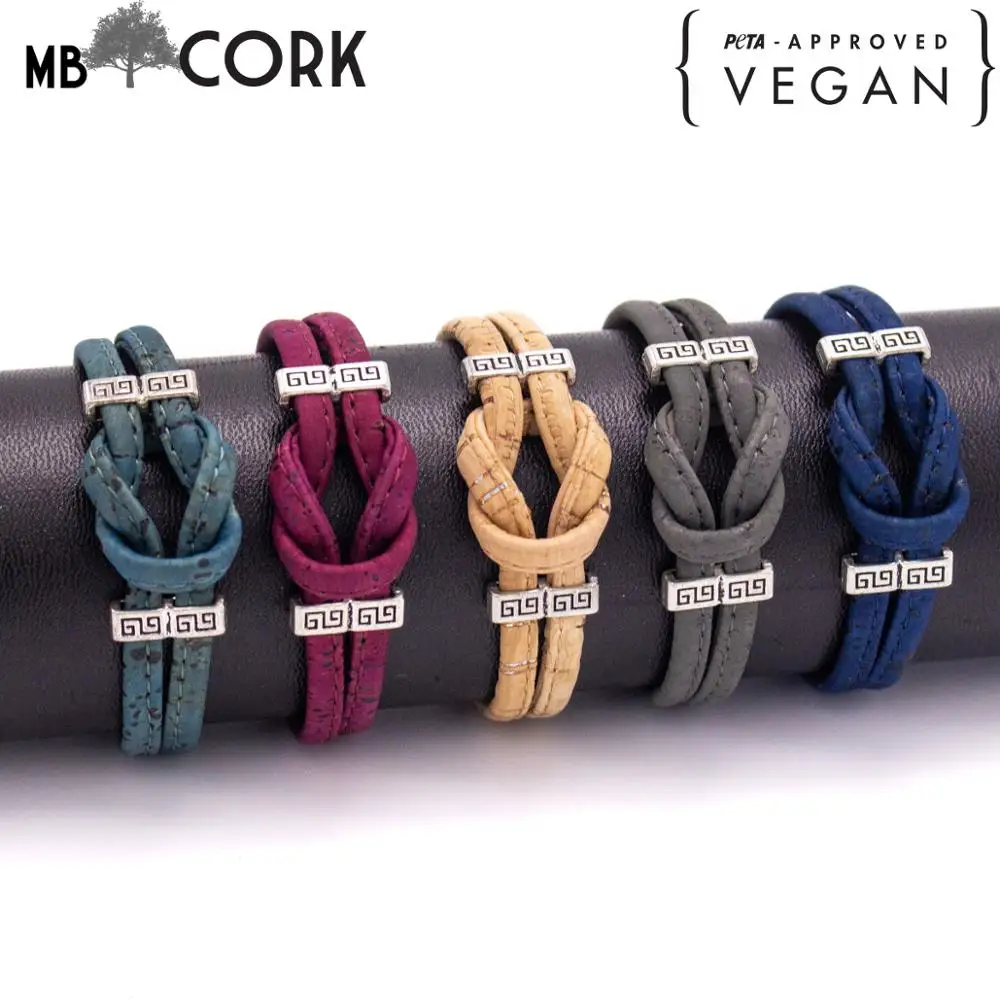 Kork smykker kork armbånd til kvinder/mænd farverige Kork, Original håndlavet armbånd BR-479-MIX-5
