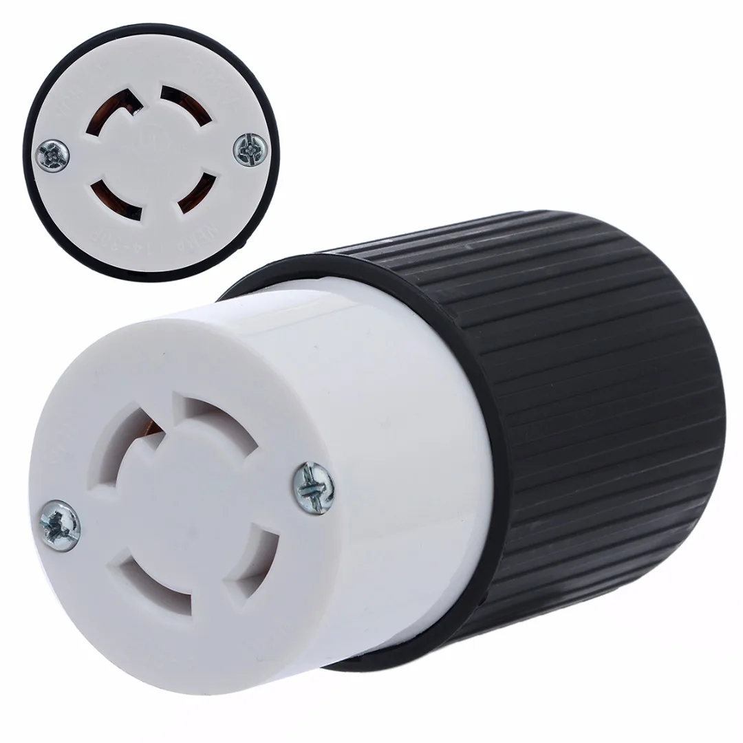 1pc 30 Ampere 125/250V 4-Wire-Twist Lock Elektriske hunstik Stikdåse til Elektriske Forsyninger Generator Socket