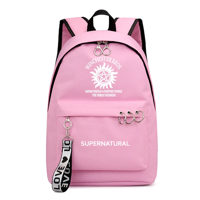 Overnaturlige Bagpack Sac A Dos Femme Sort Pink Rygsække Mode skoletasker til Teenage-Piger Mochila Travel Backpack Rygsæk