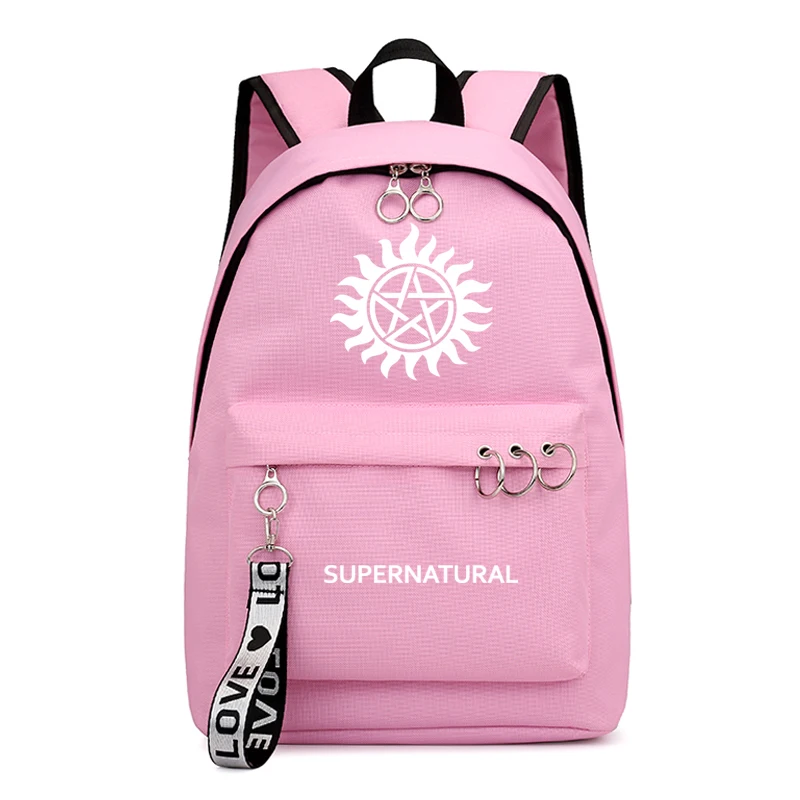 Overnaturlige Bagpack Sac A Dos Femme Sort Pink Rygsække Mode skoletasker til Teenage-Piger Mochila Travel Backpack Rygsæk