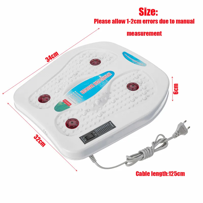 220V Elektrisk Vibrator Relxation Fod-Massageapparat Infrarød Akupunktur Varme Terapi Afslappende Træthed Æltning Massageapparat Sundhedspleje