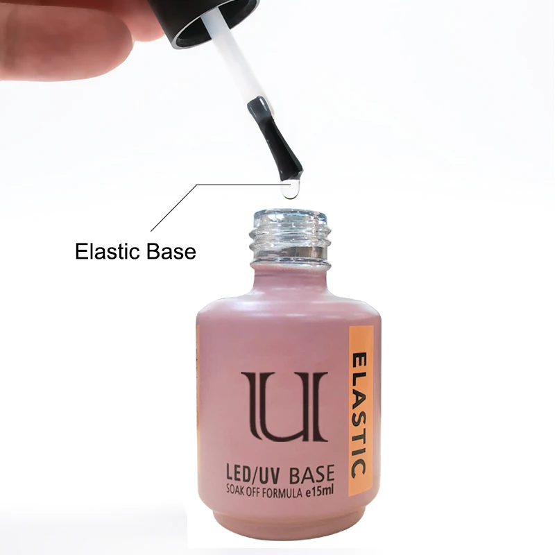Seneste 15 ml Elastisk Gummi Base Tyk Gel Negle Base og Top Coat Semi permanent uv-Lak Manicure Gel Maling til Negle Gellac