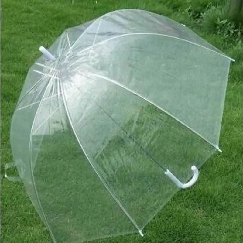 Mode-Gennemsigtig Klar Boble Kuppel Form Paraply Udendørs Vindtæt Parasoller Prinsesse Lugning Dekoration