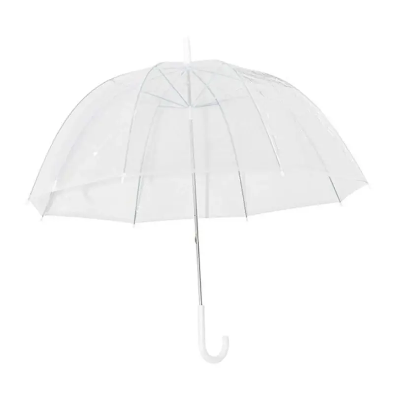 Mode-Gennemsigtig Klar Boble Kuppel Form Paraply Udendørs Vindtæt Parasoller Prinsesse Lugning Dekoration