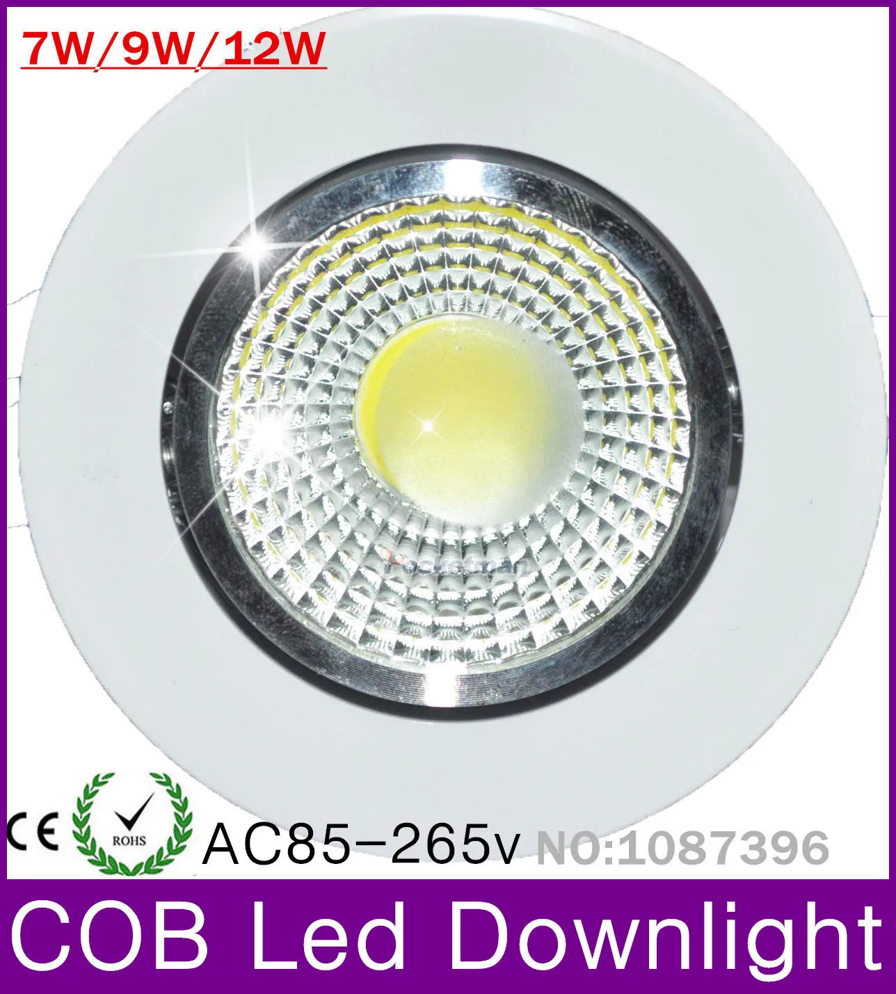 1pc 2018 Nyeste 7W 9W 12W LED COB chip downlight LED Forsænket Loft lys Spot Lampe, Hvid/ varm hvid led-lampe