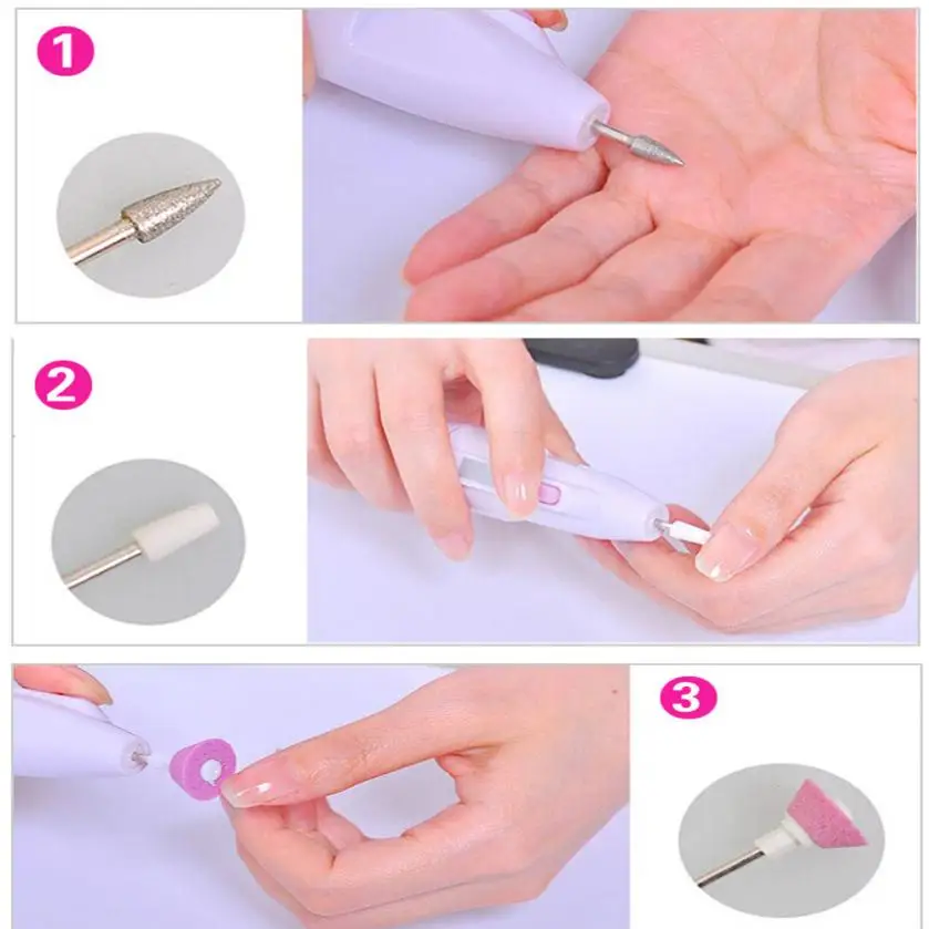 Søm Poler Sæt Kit Professional Nail Art Bore-Fil Buffer Polske Manicure Pedicure Akryl Negle Sæt, Engros #F