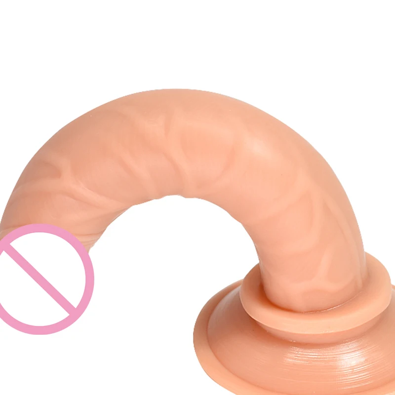 14,5 cm Realistisk Dildo Sex Legetøj Ingen Vibrator Butt Plug Strap On Penis sugekop Silikone G-Spot Massage Onani For Kvinder