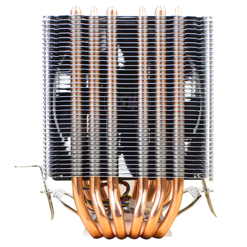 Ren kobber 6 heat-pipe CPU køler 90MM 4PIN PWM silent fan for INTEL I3 I5-I7 I9 AMD3 AM4 2011 X79 X99 bundkort CPU fan