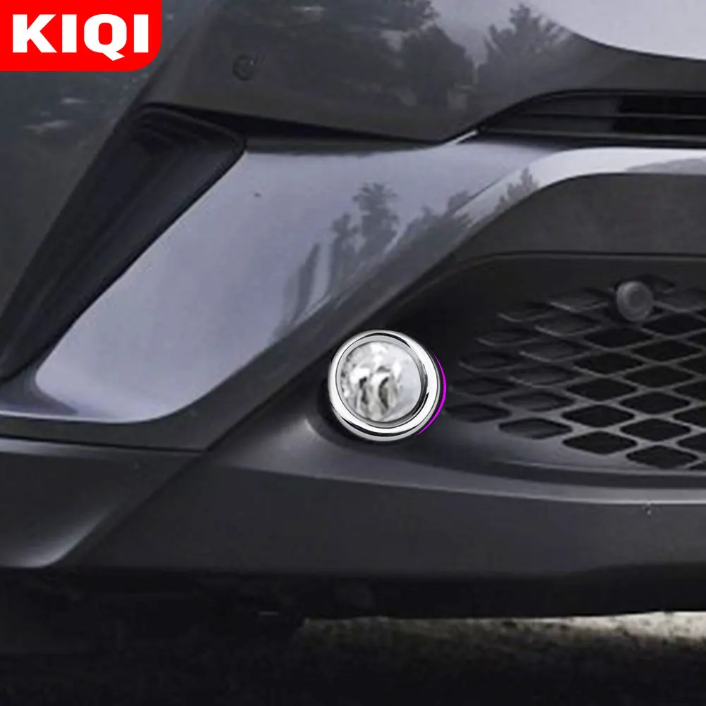 KIQI 2 stk/Sæt ABS Chrome Bil Tågeforlygte Lys Dekoration Dækning For Toyota C-HR CHR C HR-2016 - 2020 Tilbehør