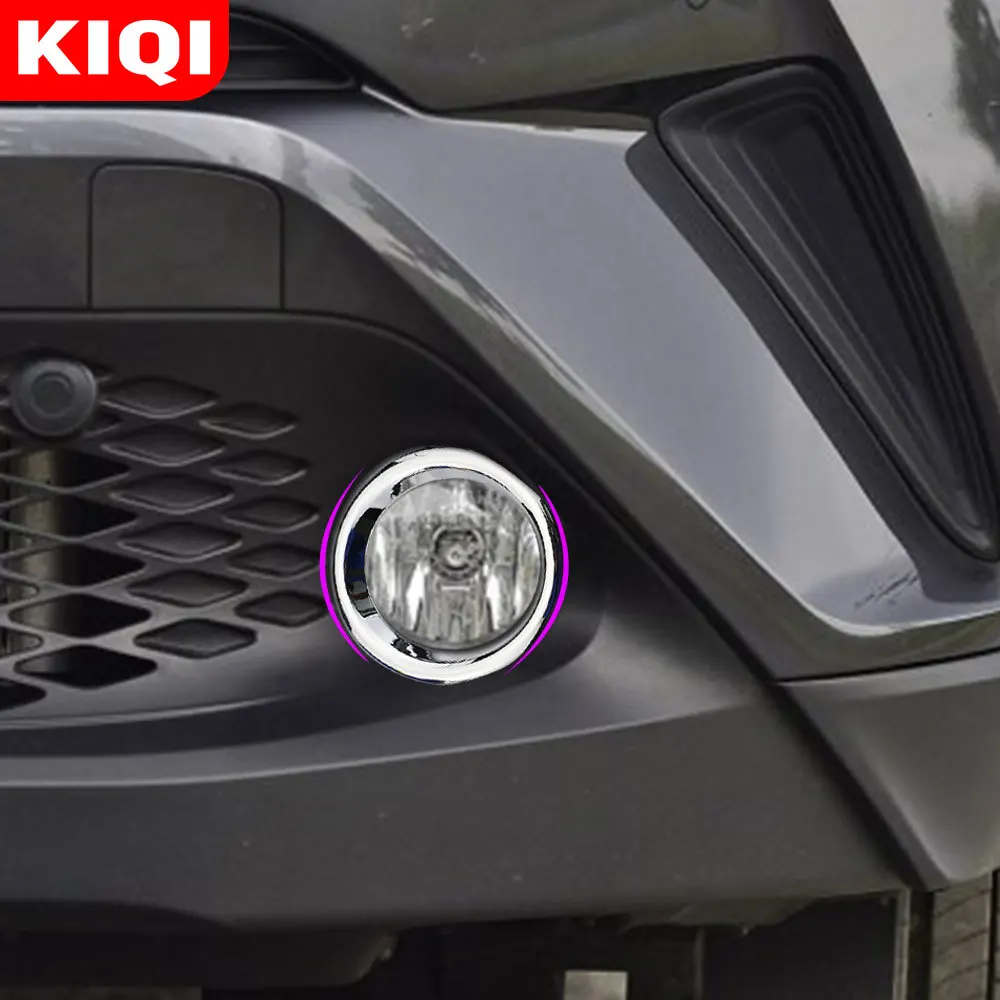 KIQI 2 stk/Sæt ABS Chrome Bil Tågeforlygte Lys Dekoration Dækning For Toyota C-HR CHR C HR-2016 - 2020 Tilbehør
