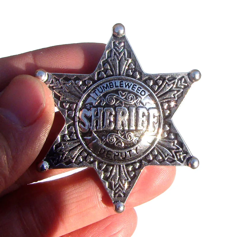 Tegnefilm SHERIFF STEDFORTRÆDER Præmier Pin-Vintage Brocher Sekskantet Stjerne Ære Badges Ornament Smykker til Cowboy