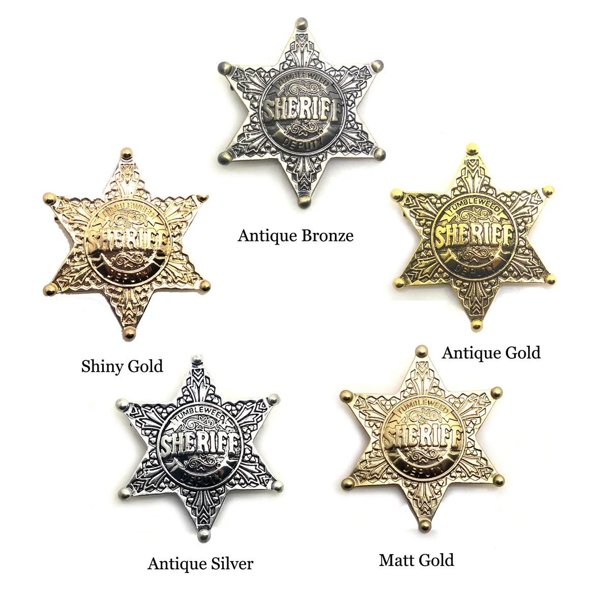 Tegnefilm SHERIFF STEDFORTRÆDER Præmier Pin-Vintage Brocher Sekskantet Stjerne Ære Badges Ornament Smykker til Cowboy