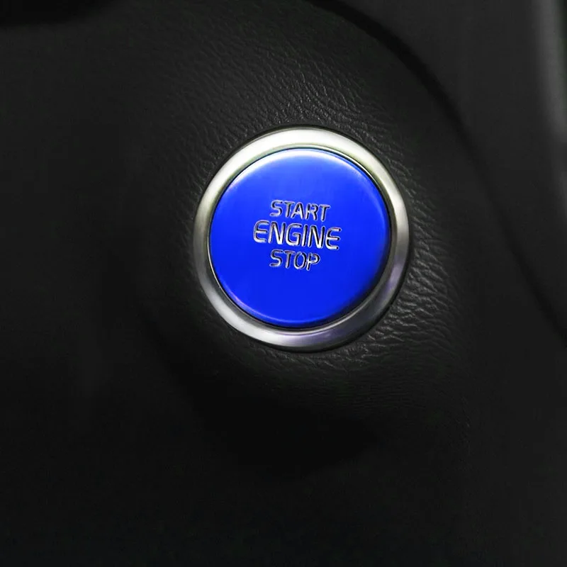 Bil Start Stop Engine-Cover-Knappen for at skifte dekoration, klistermærke til Volvo xc40 2017 2018 2019 2020 i Aluminium Tilbehør til bilen