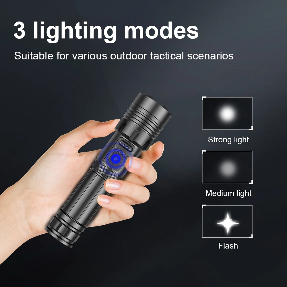 Nye xhp70.2 Mest kraftfulde lommelygte torch LED usb-genopladelige taktiske lommelygter 18650 26650 arbejdslampe xhp50 xhp70 lanterne