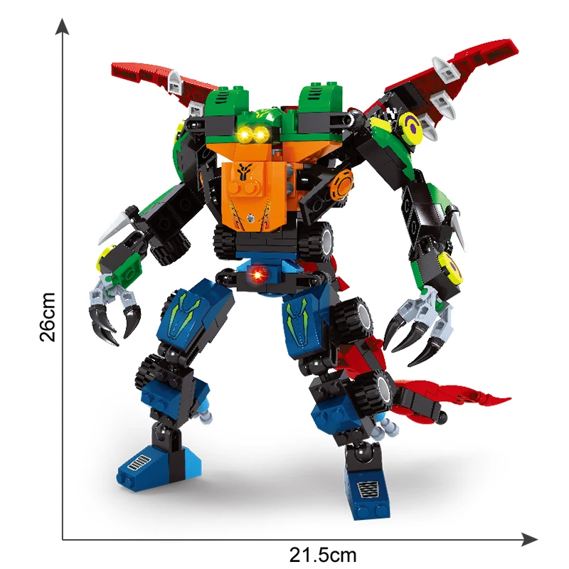 AUSINI 4 i 1 Robotter Deformation byggesten Mursten Transformation Legetøj til Børn Skaberen Pædagogiske Drenge Plast Model