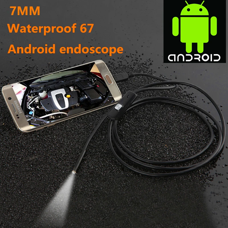 Android-7mm Vandtæt Endoskop HD Industrielle Rørledninger Trådløse Inspektion Kamera Rør-Kabel Mini Blød Wire Camara Endoscopio