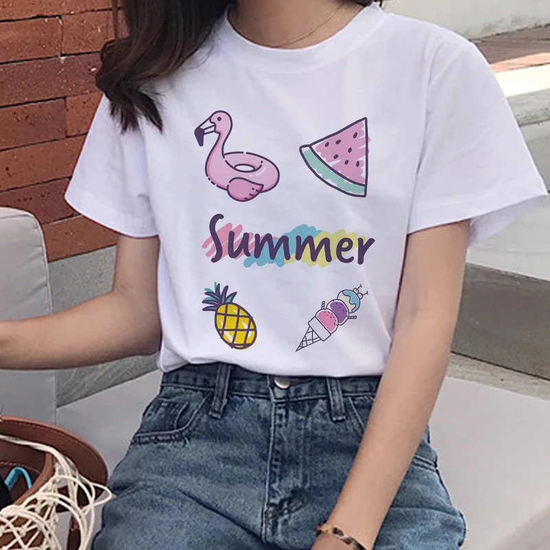 Harajuku Ananas Tegneserie T-Shirt Kvinder Ullzang Grafisk Kawaii T-shirt af 90'erne koreansk Stil Tshirt Mode Sommer Top Tees Kvindelige