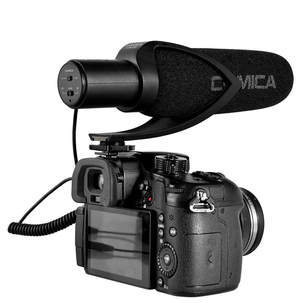 Comica CVM-V30 PRO Kamera, Mikrofon, Elektrisk supernyre Retningsemte Kondensator Video Mikrofon til Canon Nikon Sony DSLR