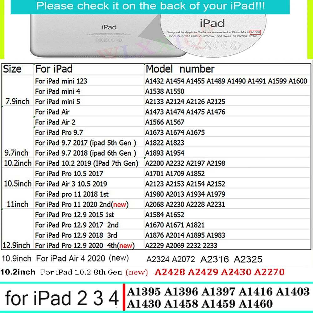 Etui til iPad 9.7 10,2 tommer 2017 2018 5 6 7 8 Generation Tilfældet For 2020 iPad Luft 4 10.9 Tilfælde Pro 11 10.5 luft 3 2 1 Omslag
