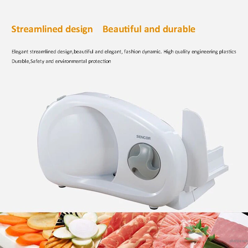 Elektriske kød pålægsmaskine Multi-funktion brød, toast mad cutter for frosset oksekød, fårekød skinke vegetabilsk udskæring maskine 220v