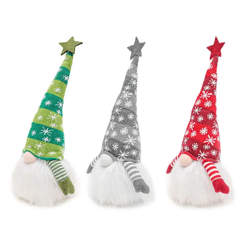 Jul Elf Dekoration Lange Hat svenske Gnome Tomte Dukke Ornamenter LED Lys, Nye 2020