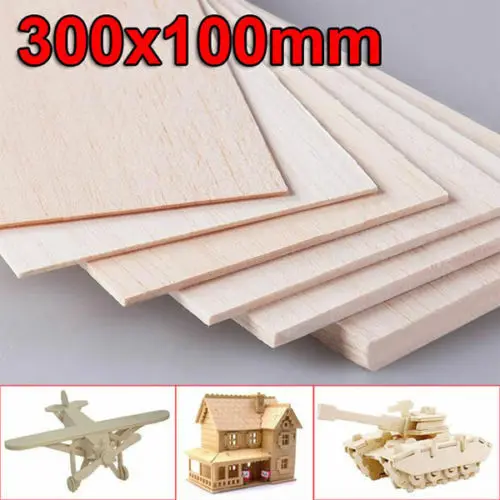 10stk 300x100mm træ bord lys bord materiale DIY hus, skib, fly model toy håndværk