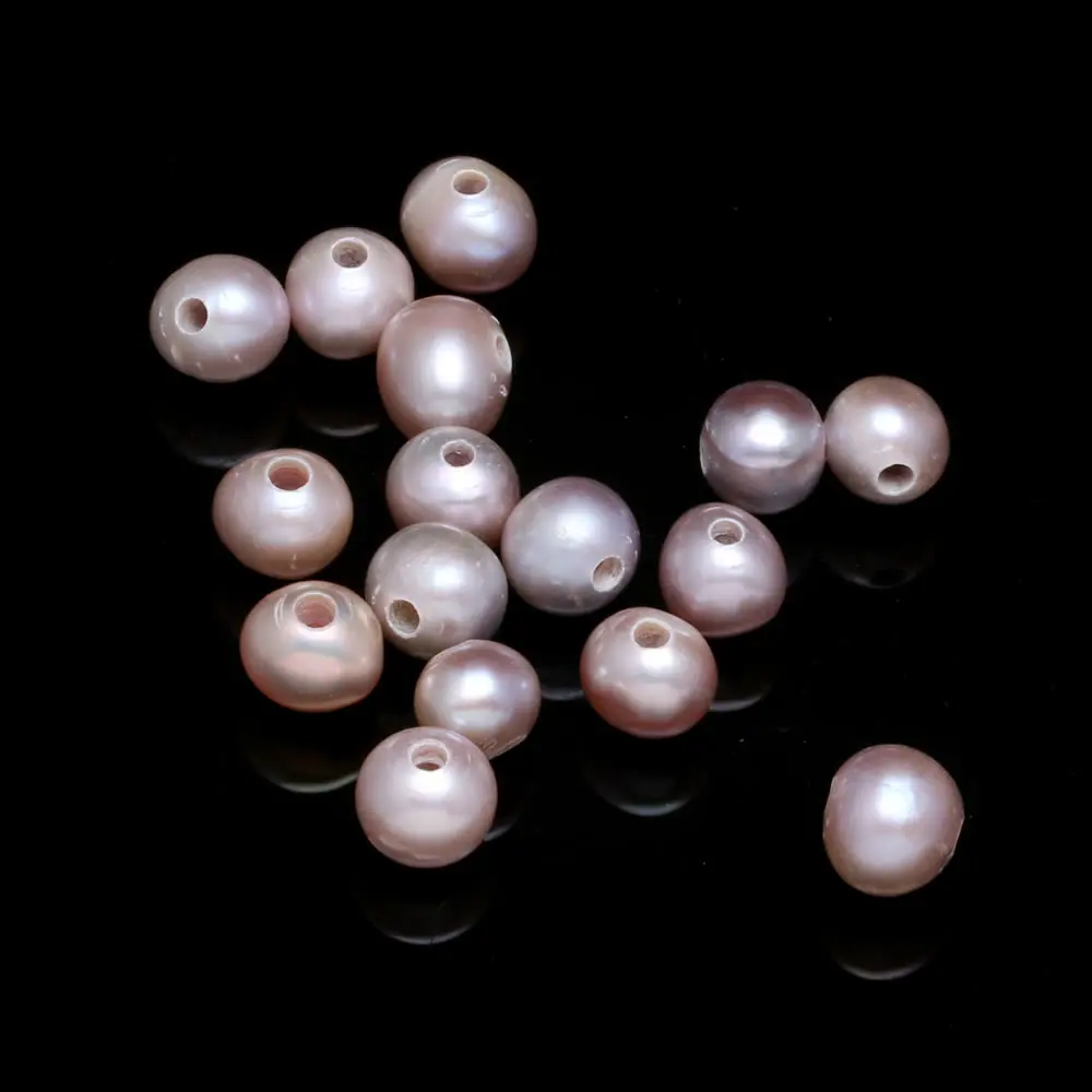 5Pcs Hul diameter 2.0 rund Perle Naturlige Ferskvands Perler til en Halskæde Armbånd Smykker at Gøre DIY Tilbehør 10-11mm