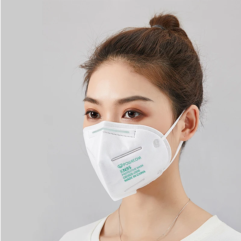 POWECOM Maske KN95 ansigtsmaske 10 Stk KN95 støvmasker Beskyttende Munden Masker 4 Lag Filter Åndbar Ansigt, Mund Maske Genanvendelige