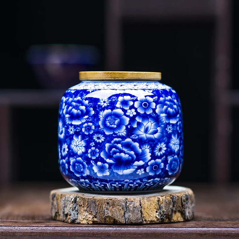Kinesiske Emalje tedåse Max Porcelæn Forseglet Kung Fu Te flasker og krukker til Opbevaring Dåse