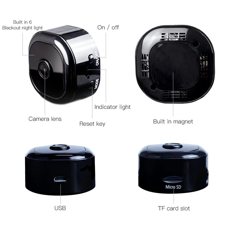 1080P HD Tuya Smart Wifi ip-Kamera, trådløse netværk remote kamera overvågning kamera og Bærbare Mini-Kamera Bil Dash Kamera Lyd