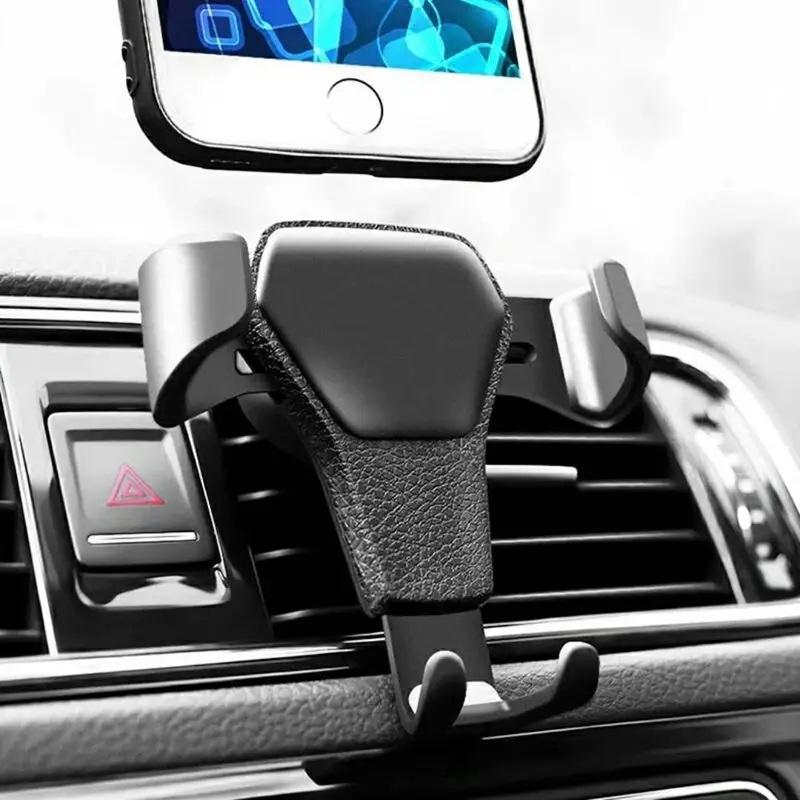 Tyngdekraften Car Mount Til mobiltelefonholder Bil luftskrue Klip Stå Mobiltelefon GPS Støtte Til iPhone, Samsung, Huawei