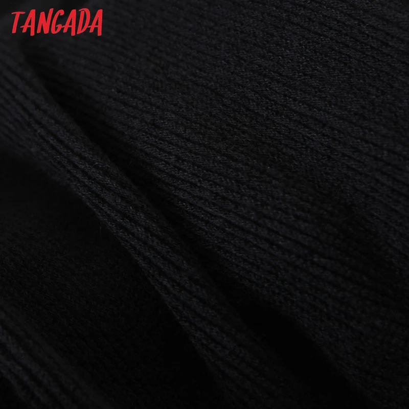 Tangada Kvinder Nitte Rullekrave Strikket Sweater, Jumper Kvindelige Elegante Oversize Trøjer Smarte Toppe 8H21
