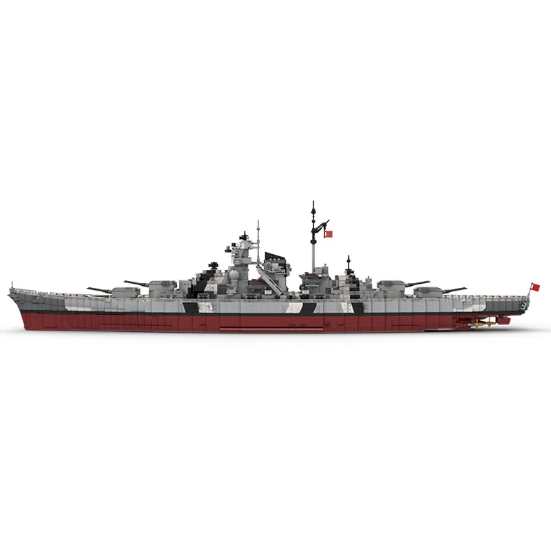 Militær-Serien WW2 tyske Slagskib Bismarck Cruiser Model Mursten Verden War2 Krigsskib byggesten Våben Børn DIY Legetøj Gave