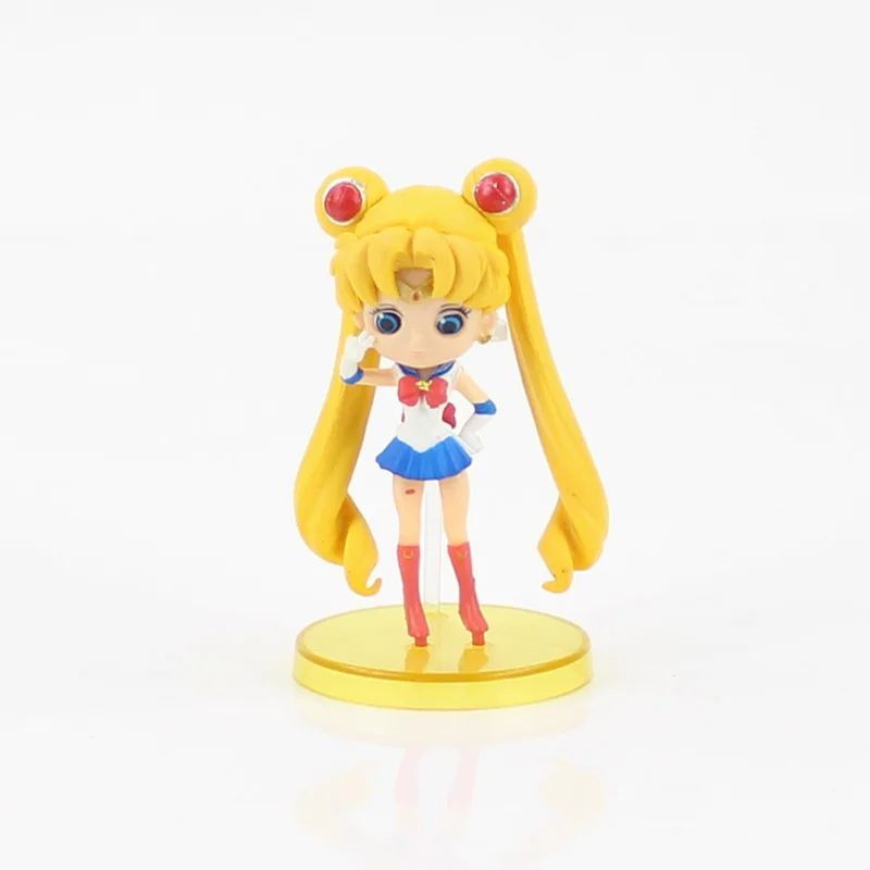 Stor Q posket Sailor Moon Tsukino Usagi / Sømand Ami / Sailor Mars Hino Rei PVC-Action Figur Toy