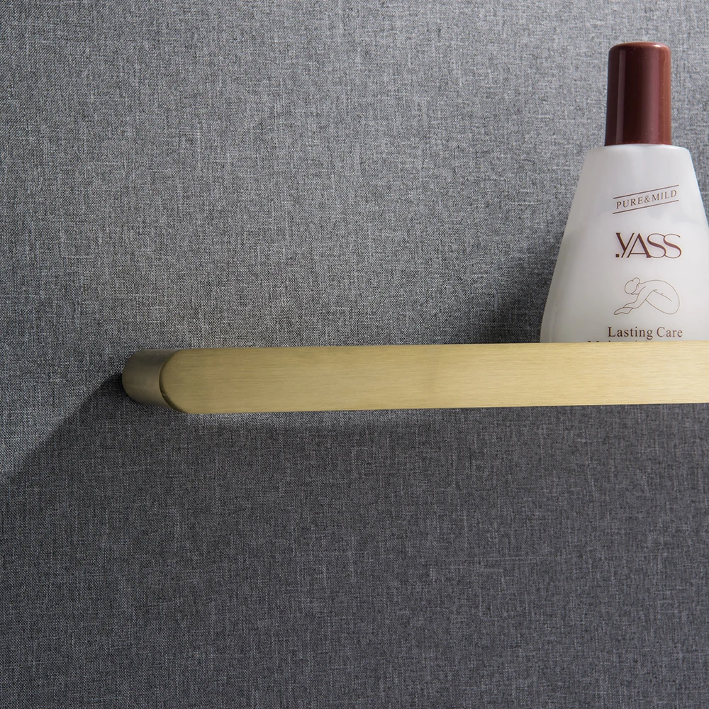 Klassisk Design Krom Glas Hylde Premium Kvalitet Rustfrit Stål med Hængende Bar vægmonteret Armatur Toiletartikler
