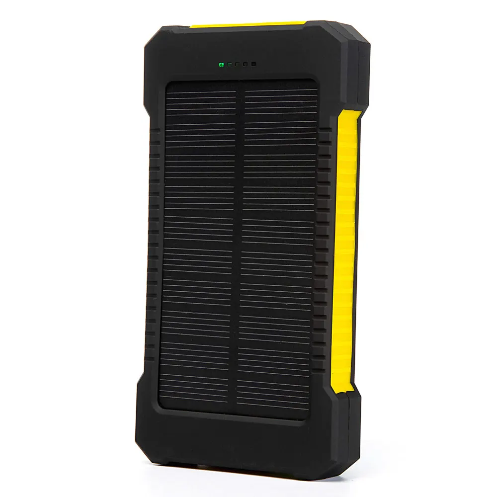30000mAh Solar Power Bank Bærbare Eksterne Batteri Solar Powerbank Dobbelt USB Med Lommelygte Poverbank Til Smart Phone