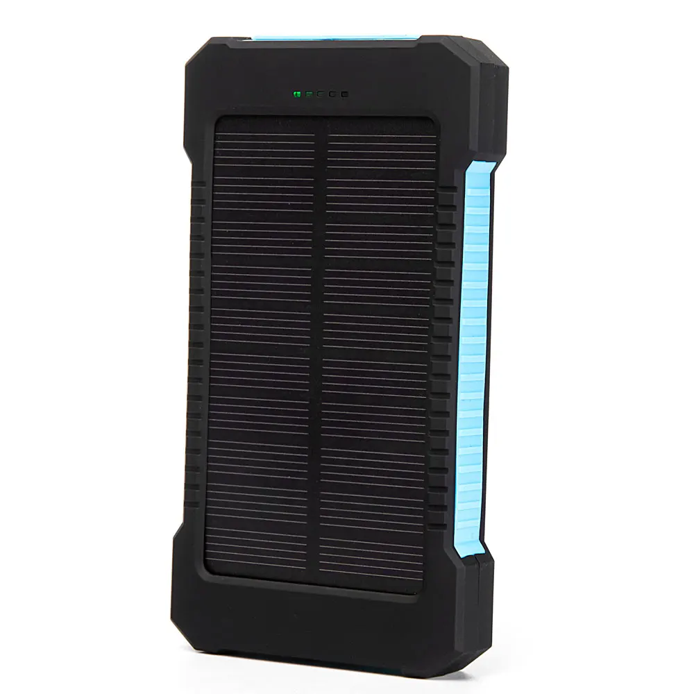 30000mAh Solar Power Bank Bærbare Eksterne Batteri Solar Powerbank Dobbelt USB Med Lommelygte Poverbank Til Smart Phone