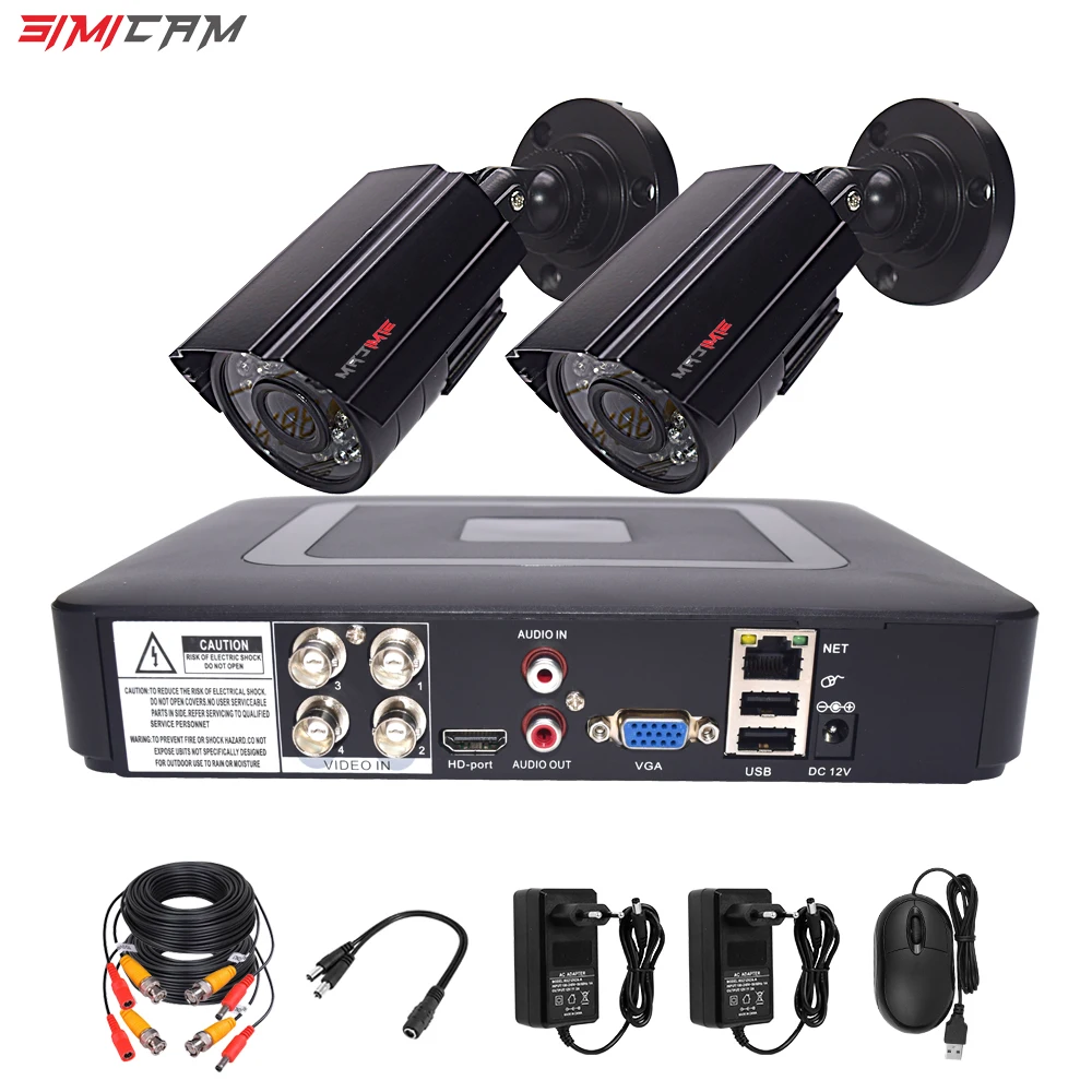 Video overvågning kamera system værelse overvågning, Video-optager 5in1 DVR 2MP 1080P HD-Sikkerhed kamera, Video overvågning kit