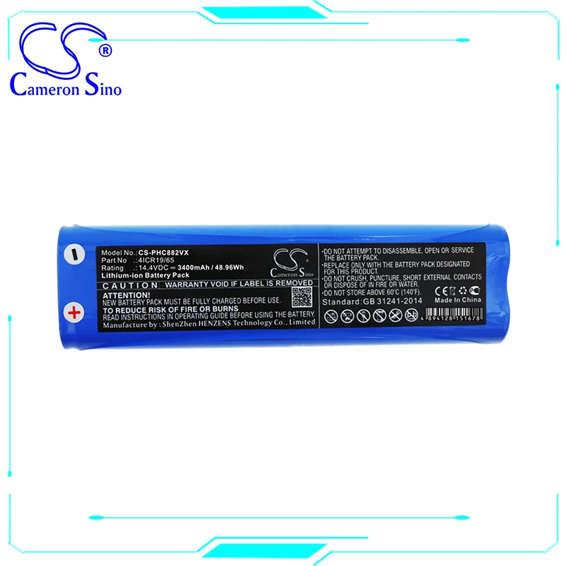 Cameron Sino 14,4 V 3400mAh Li-ion Batteri til Philips FC8810 FC8820 FC8830 Støvsuger Reservedele