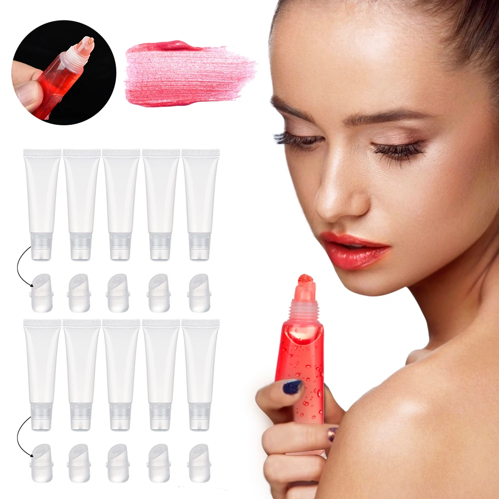 30stk 10ml Tom Lip Gloss Rør Gennemsigtig Klar Lip Balm Genopfyldelige Beholdere Lipgloss Rør til DIY Kosmetiske Tilbehør