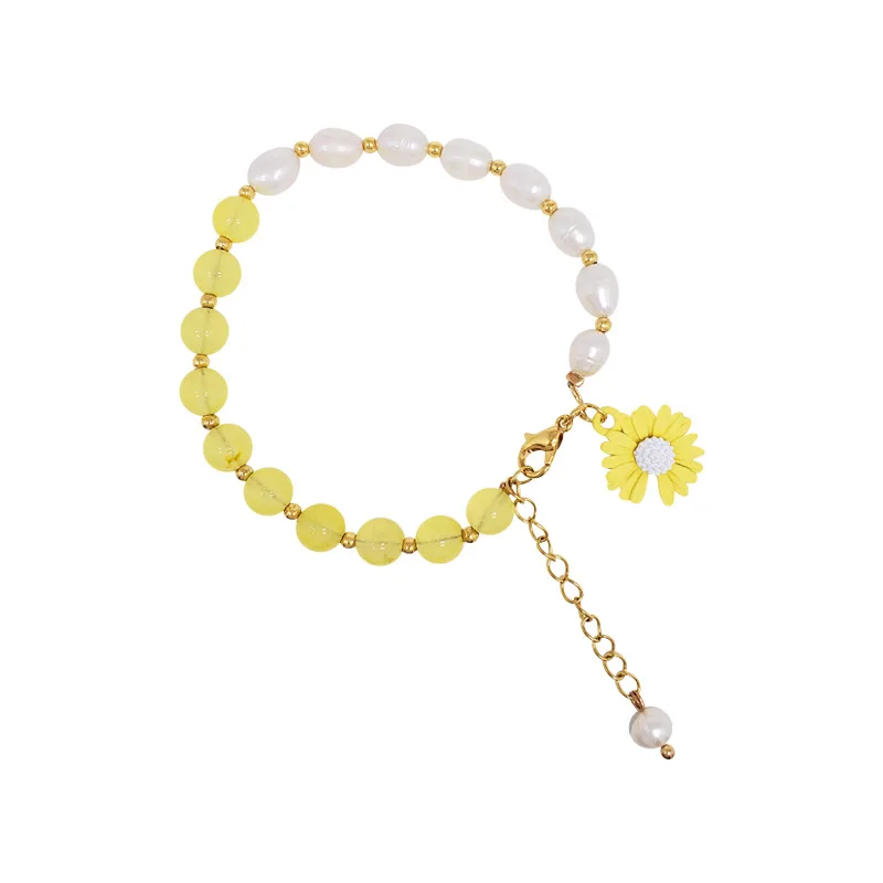 Begirl 2020 mode daisy armbånd til kvinder håndlavet justerbar farverige blomster perle kæde armbånd gave