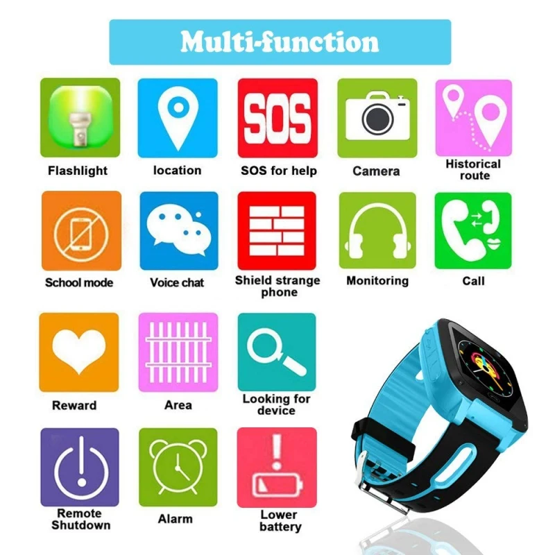 2019 Smart Ur Mikro-SIM-Kort Opkald Tracker Barn Kamera Anti-tabte Position Alarm Smart Ur til Børn